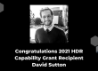 2021 QDSA HDR Grant Recipient David Sutton
